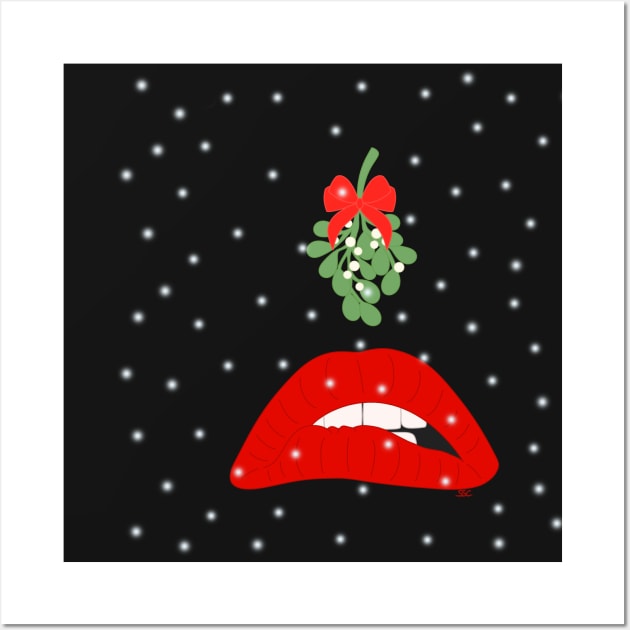 Rocky Horror Lips w/Mistletoe Wall Art by SpectreSparkC